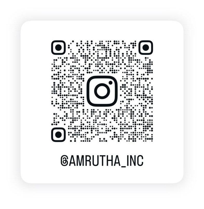 Scan to follow Amrutha INC on Instagram